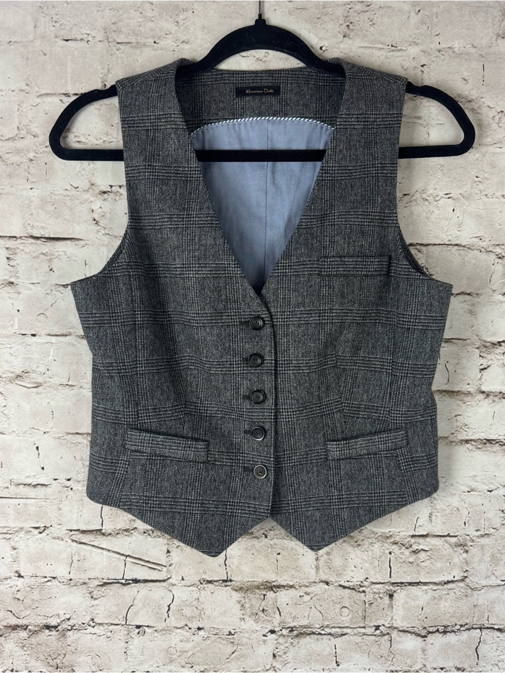 Massimo Dutti Women's Small Vest V Neck Button Front Detail Sleeveless S Sm